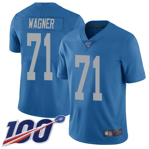 Detroit Lions Limited Blue Men Ricky Wagner Alternate Jersey NFL Football #71 100th Season Vapor Untouchable->detroit lions->NFL Jersey